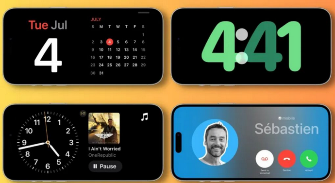 东成镇苹果手机维修分享iOS17横屏充电待机显示有什么好处 