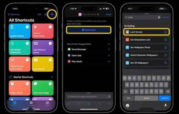 东成镇苹果14锁屏维修店分享iPhone14升级iOS16.4后如何创建锁屏快捷方式 